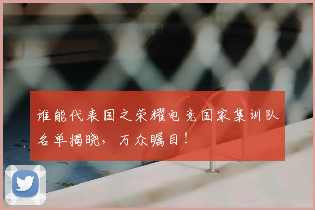 谁能代表国之荣耀电竞国家集训队名单揭晓，万众瞩目！
